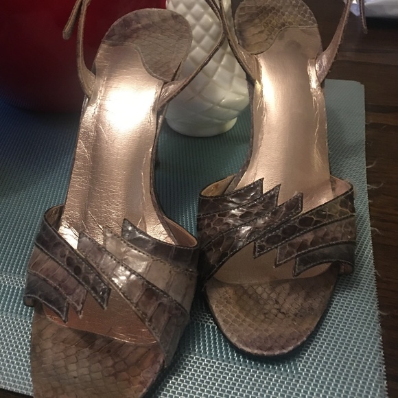 Vintage Snake Skin Shoes - Picture 1 of 5